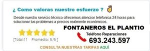 Fontanero El Plantio precio